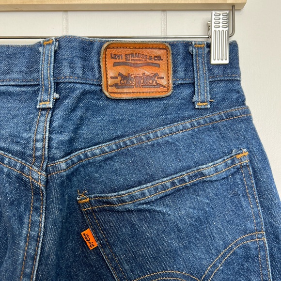 LEVIS | Vintage 1970’s Stovepipe Orange Tab Jeans - Picture 4 of 7